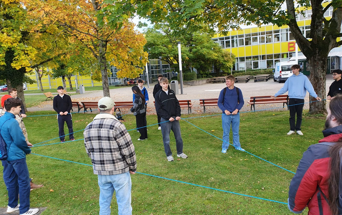 Workshop Teamentwicklung für startING-Studierende Gruppenfoto beim Workshop